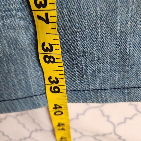 Vintage Y2K Denim Maxi Skirt Appliqué Patchwork Purse Leopard Long‎ Sz 30 - Picture 10 of 15